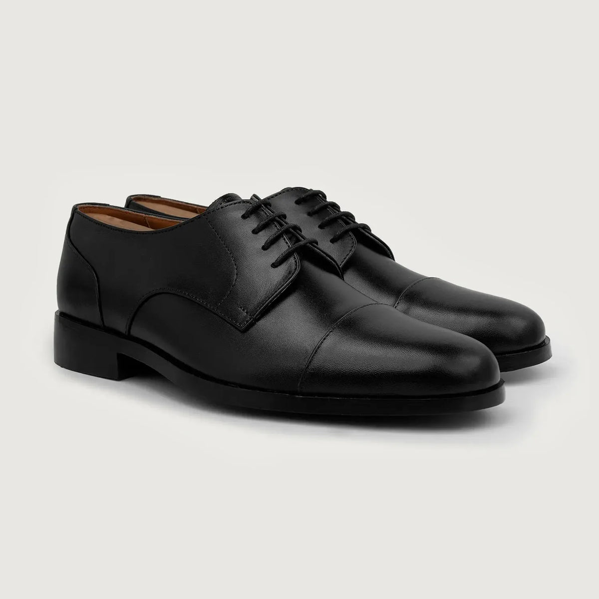 Attorney Zapatos Derby de cuero negro para Hombre For Men en cuero vacuno negro auténtico - Vista de perfil | Comprar online