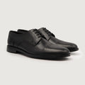 Dirk Brogues Zapatos Derby de cuero negro para Hombre