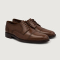 Dirk Brogues Derby Marrón Zapatos de cuero para Hombre