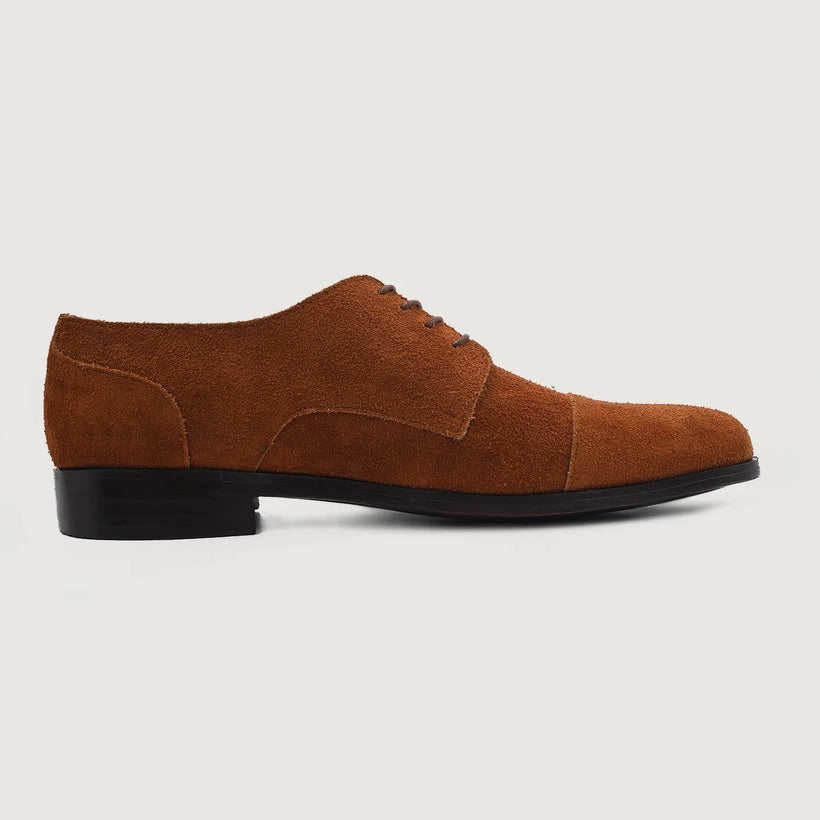 Attorney Derby Marrón Suede Leather Shoes para Hombre
