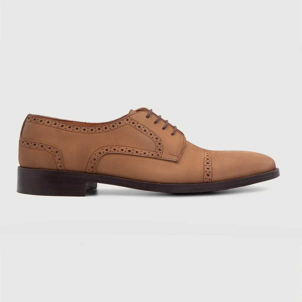 Brown Full-Grain leather Shoes - Construcción cosida Goodyear y puntera delantera