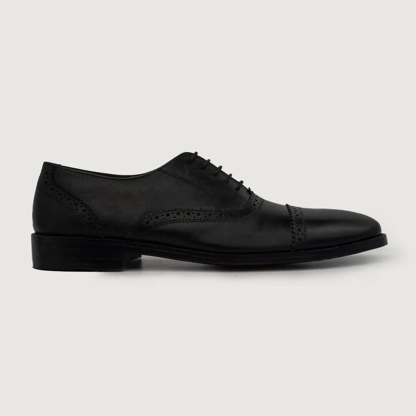 Grisson Brogues Oxford Negro Leather Shoes para Hombre