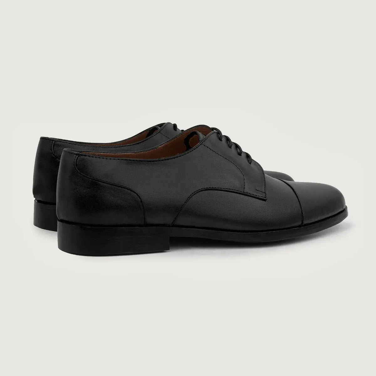 Attorney Zapatos Derby de cuero negro para Hombre For Men - Contrafuerte de talón reforzado y doble costura de precisión