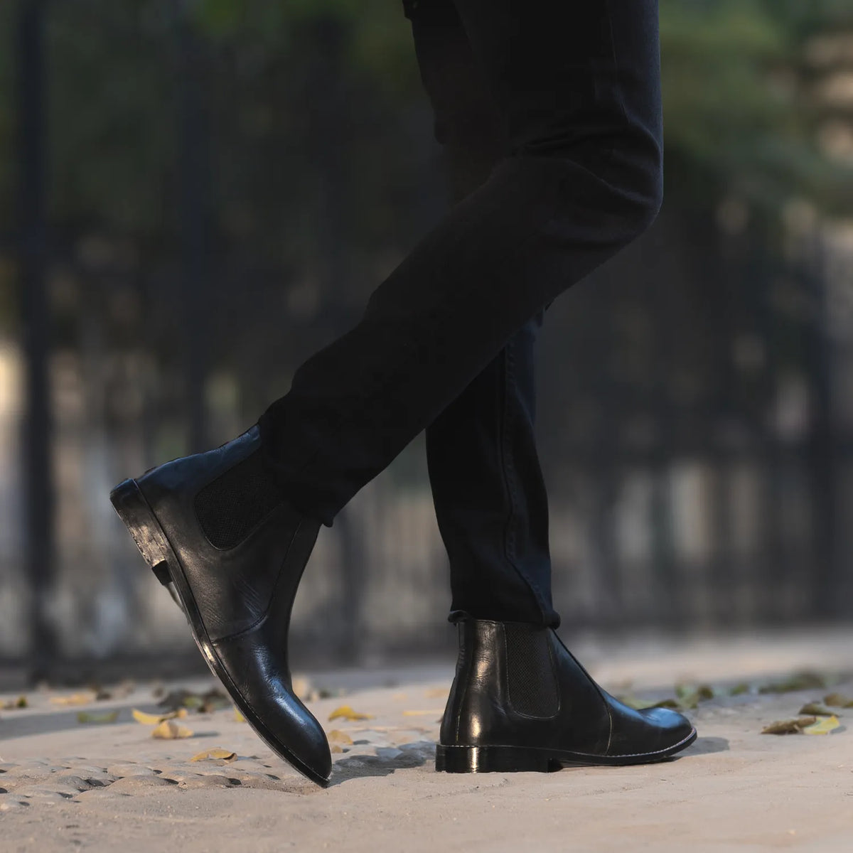 Orlaven Clarkson Chelsea Negro Botas de cuero para Hombre footwear image 9