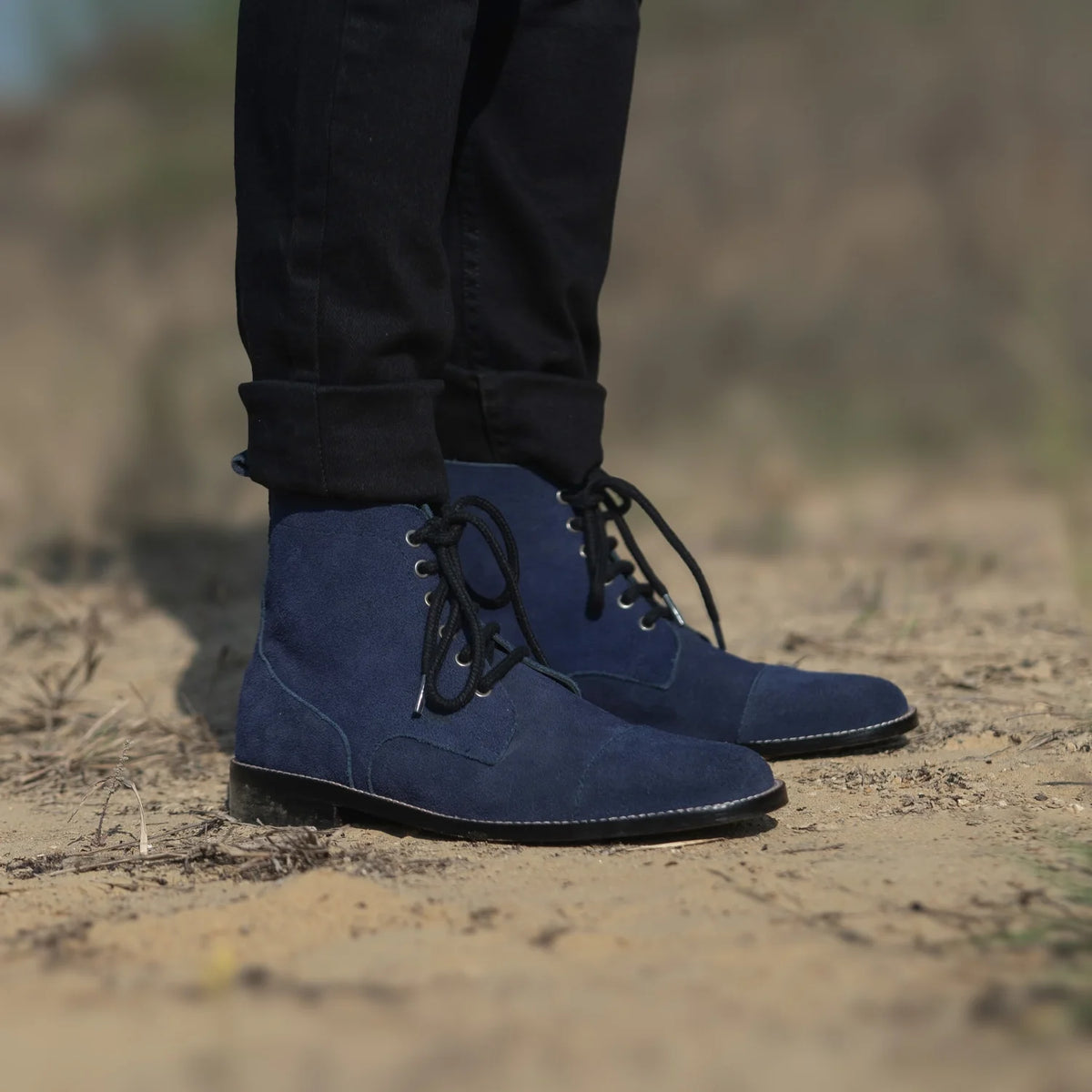 Orlaven Knight Derby Midnight Azul Suede Botas de cuero para Hombre footwear image 9