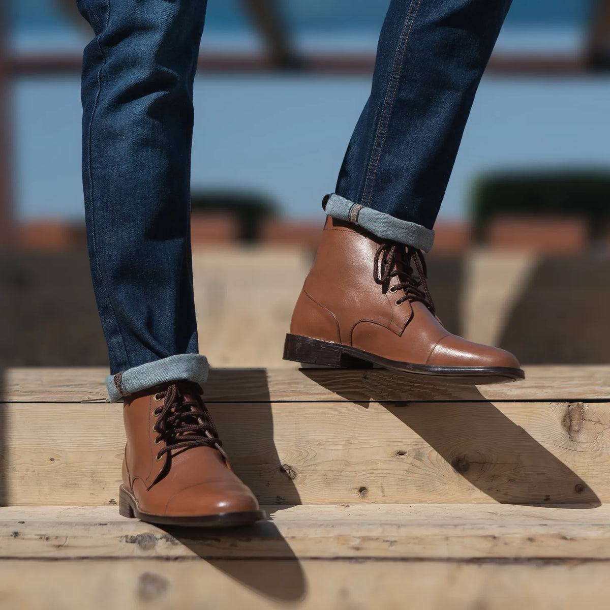 Orlaven Knight Derby Tostado Botas de cuero para Hombre footwear image 9