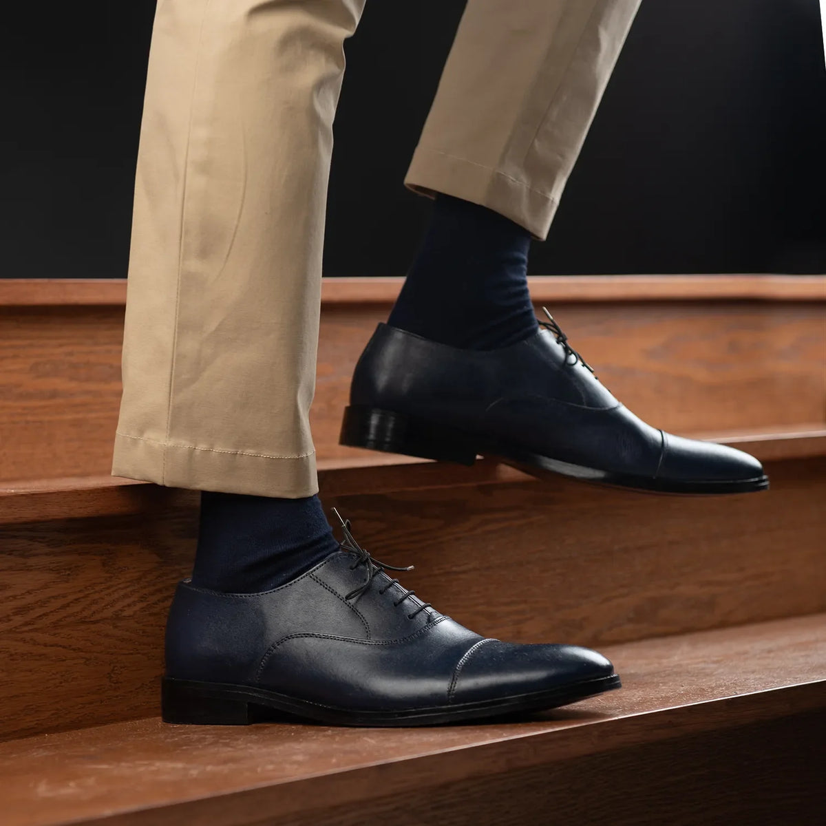Orlaven Professor Oxford Midnight Azul Zapatos de cuero para Hombre footwear image 9