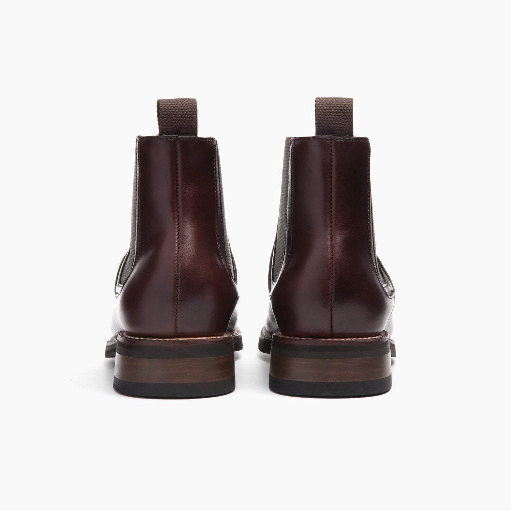 Duke Marrón Botas de cuero para Hombre - Contrafuerte de talón reforzado y doble costura de precisión