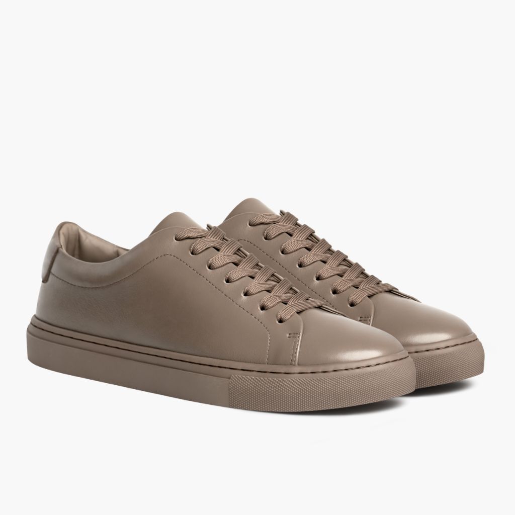 Encore Taupe Zapatillas de cuero para Hombre in Classic Full-Grain Leather - Vista de perfil | Comprar online