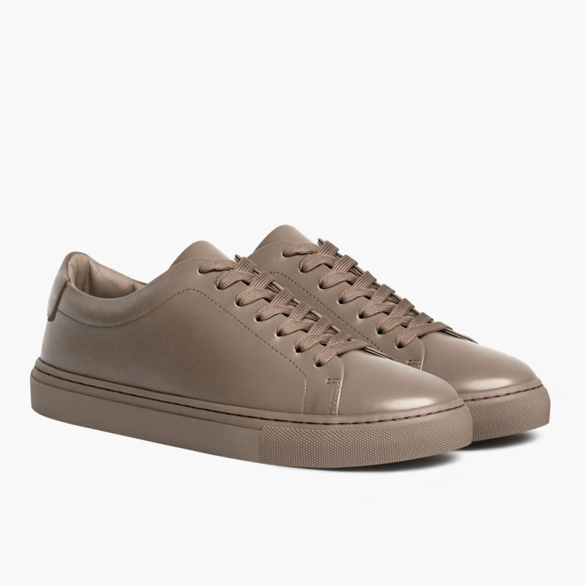 Encore Taupe Leather Sneakers para Mujer
