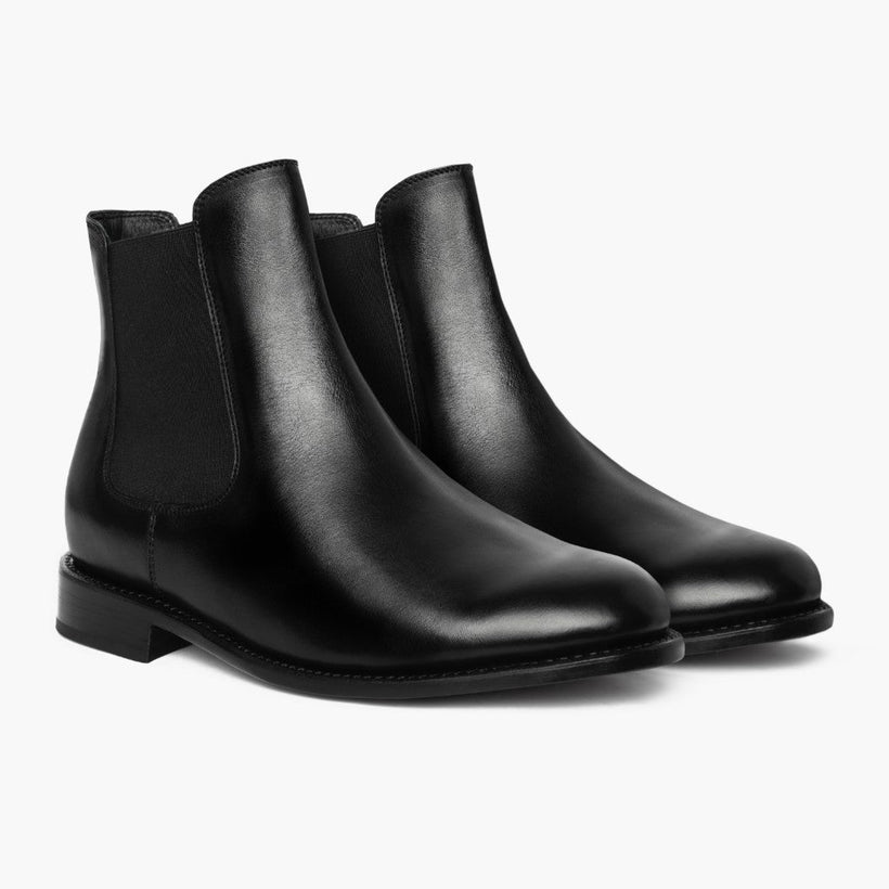 Cavalier Negro Leather Boots para Hombre