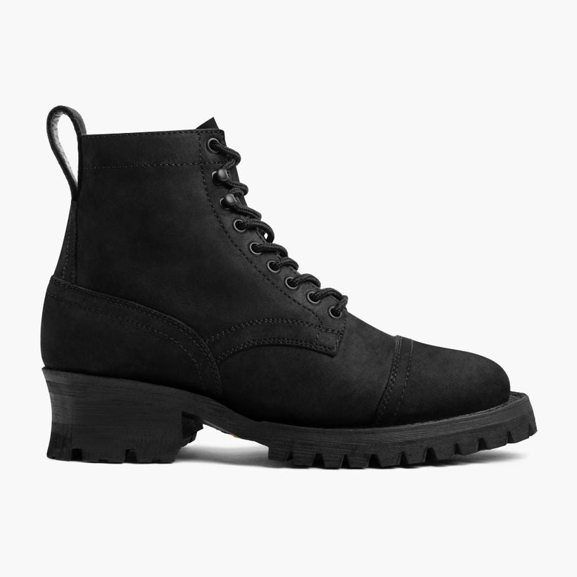 Challenger Negro Matte Leather Boots para Hombre