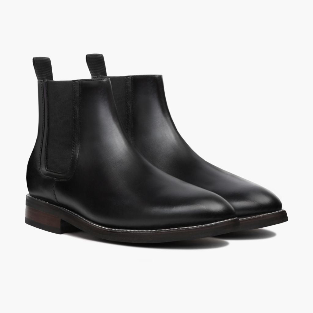 Duke Negro Botas de cuero para Hombre en cuero vacuno negro auténtico - Vista de perfil | Comprar online