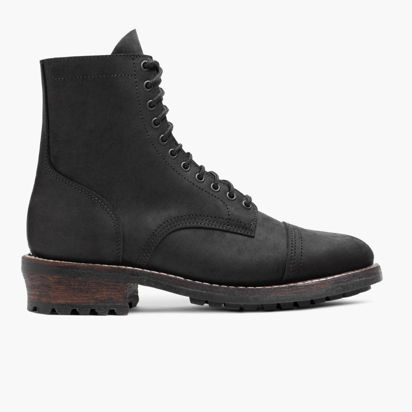 Logger Negro Mate Botas de cuero para Hombre