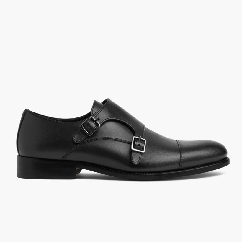 Saint Negro Leather Loafers para Hombre