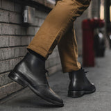 Styled On-Foot Perspective Demonstrating Ankle Fit & Silhouette on Model