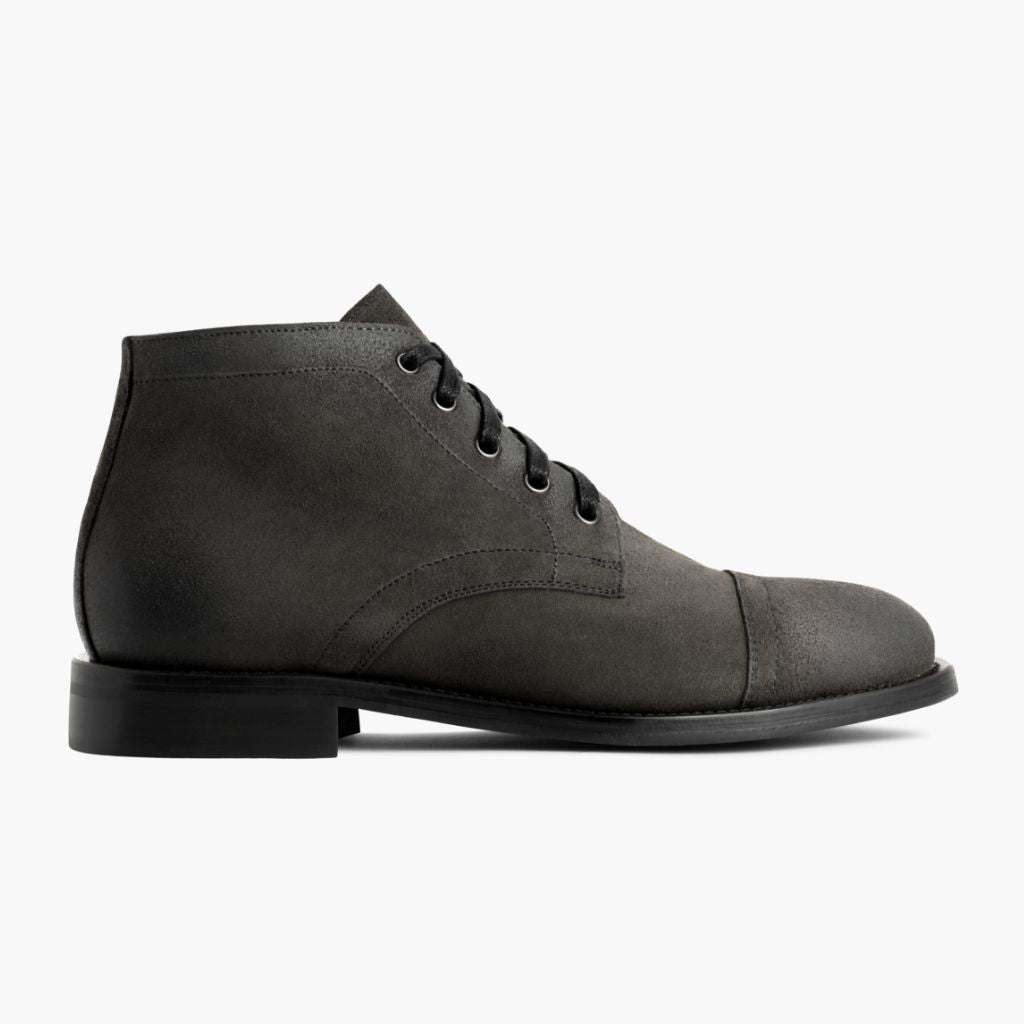 Grey Full-Grain leather Boots - Construcción cosida Goodyear y puntera delantera