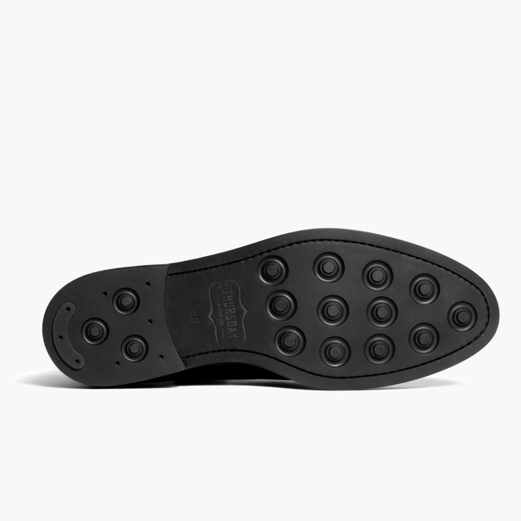 High-Traction Rubber Outsole & Lug Tread Pattern on Cadet Nogal Botas de cuero para Hombre