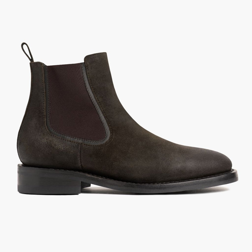 Duke Verde Oliva Oscuro Suede Botas de cuero para Hombre