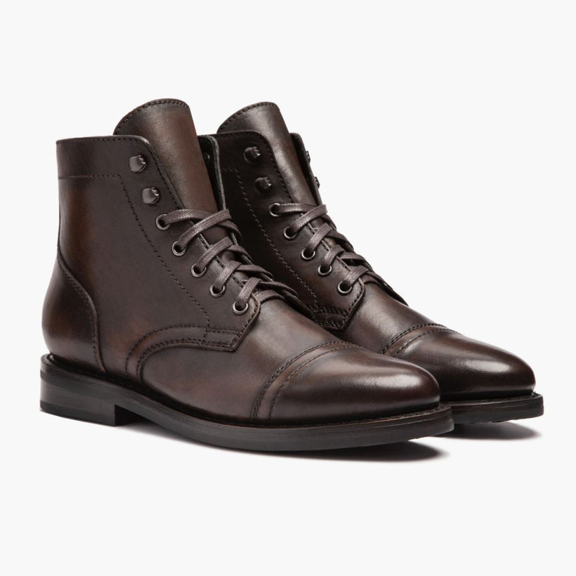 Captain Café Negro Botas de cuero para Mujer