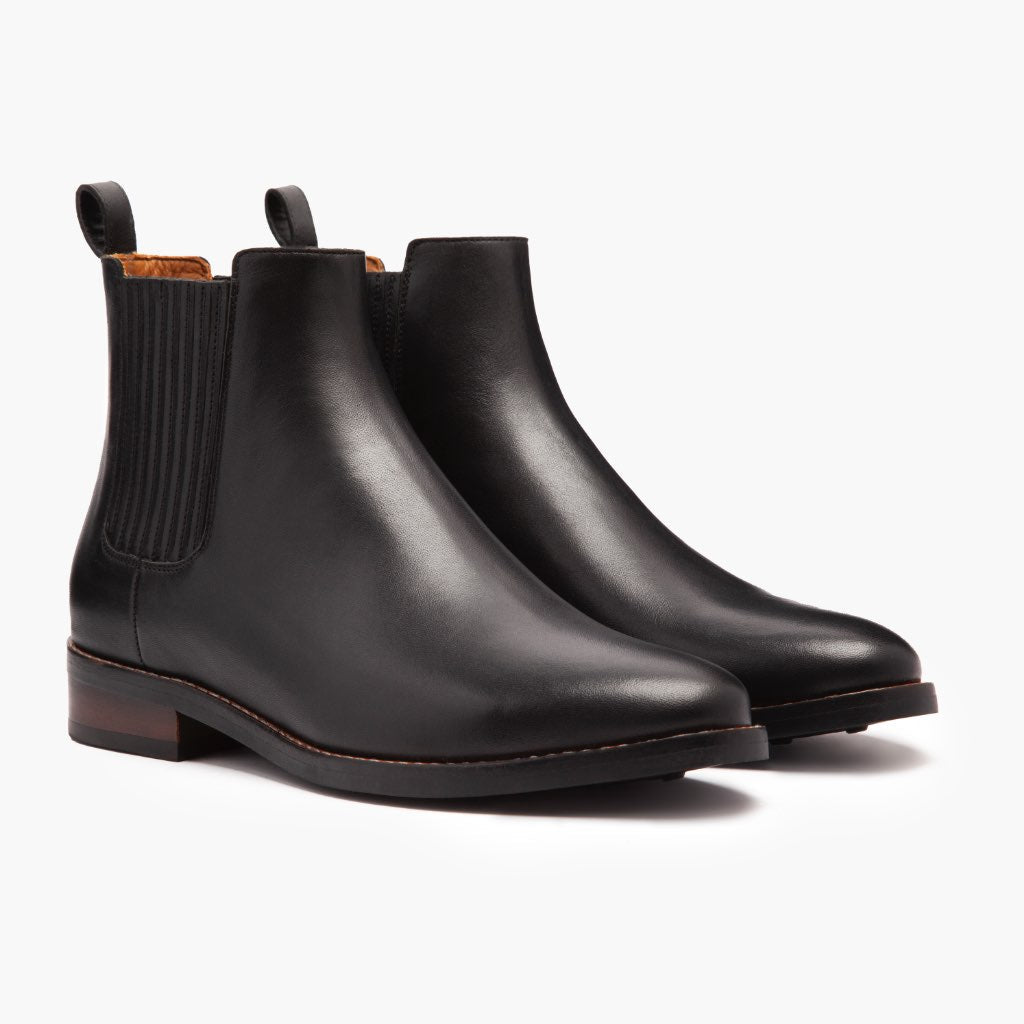 Black Full-Grain leather Boots - Construcción cosida Goodyear y puntera delantera