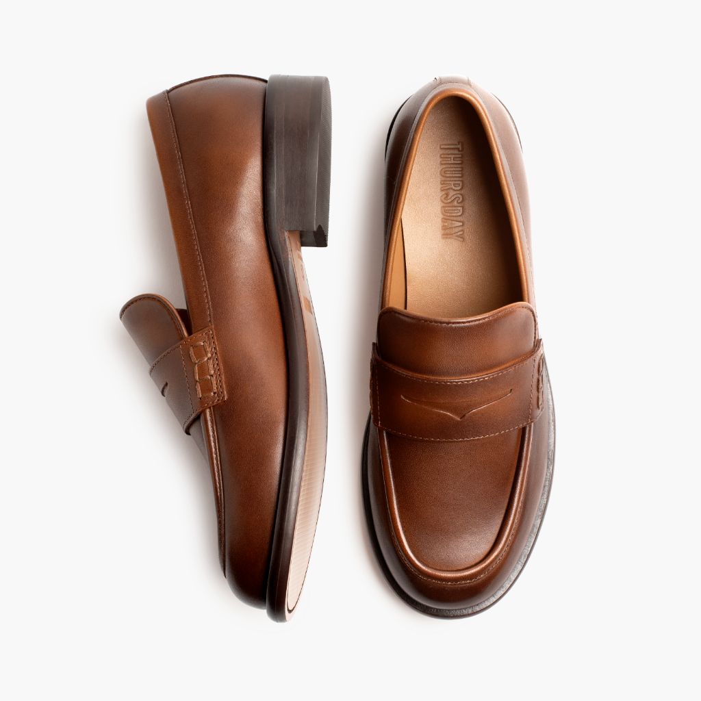 Dress Penny Pecan Botas de cuero para Mujer - Contrafuerte de talón reforzado y doble costura de precisión
