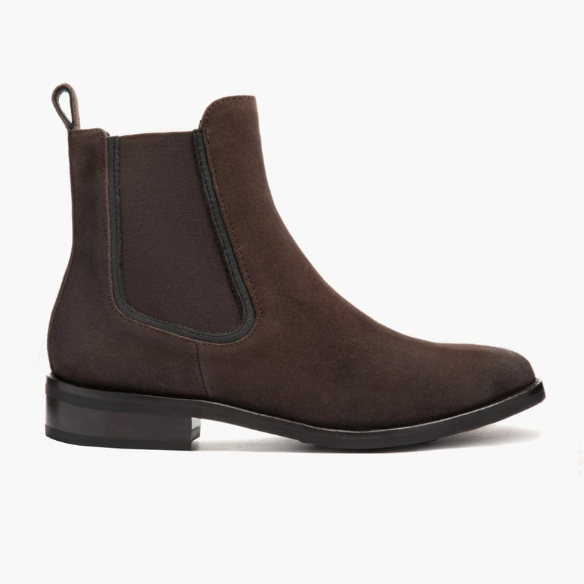 Duchess Marrón Oscuro Suede Botas de cuero para Mujer
