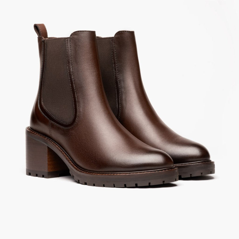 Knockout Chocolate Leather Boots para Mujer