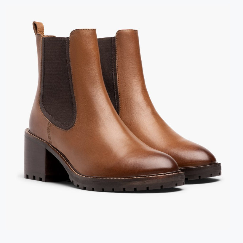 Knockout Toffee Leather Boots para Mujer