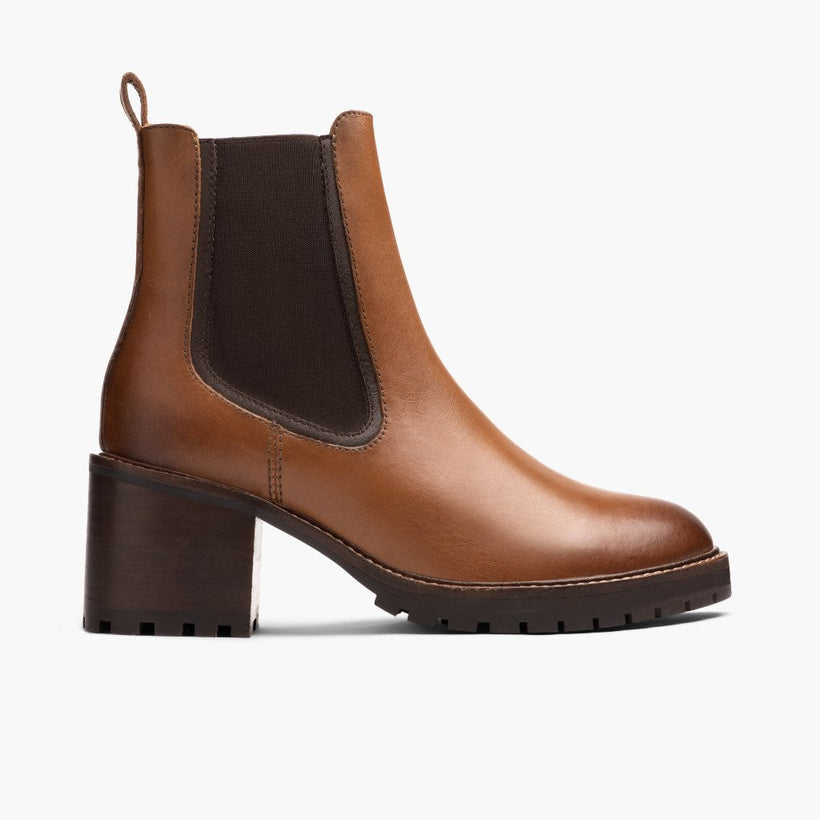 Knockout Toffee Leather Boots para Mujer