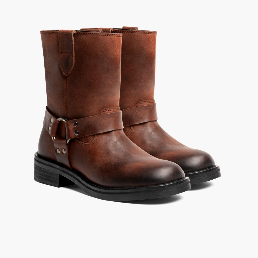 Brown Full-Grain leather Boots - Construcción cosida Goodyear y puntera delantera