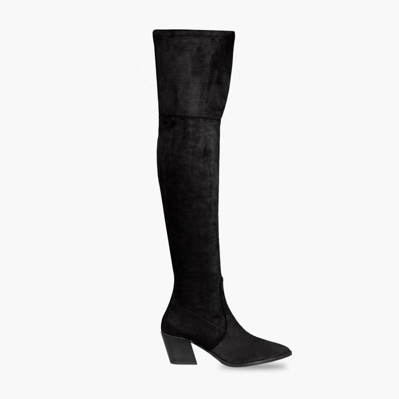 Tempest Negro Leather Boots para Mujer