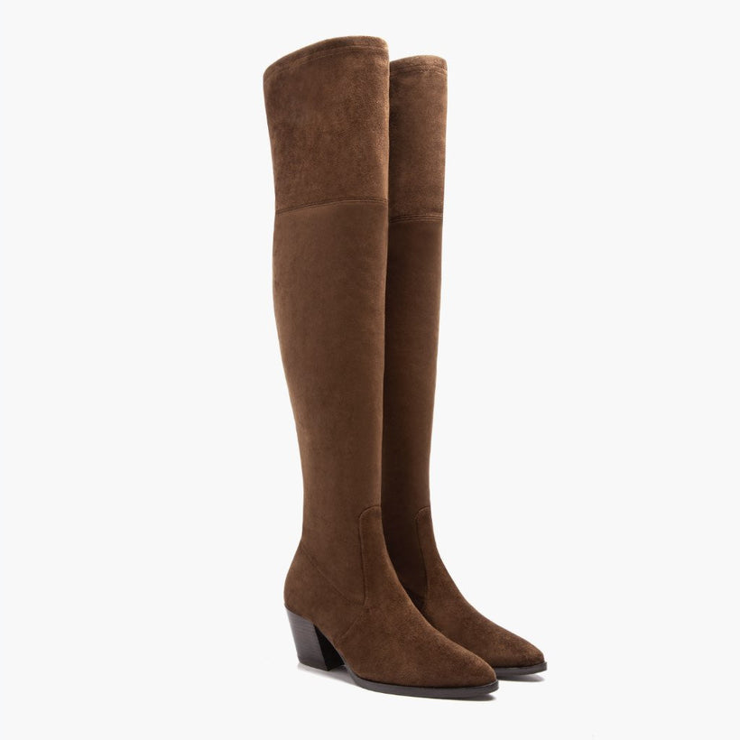 Tempest Espresso Leather Boots para Mujer