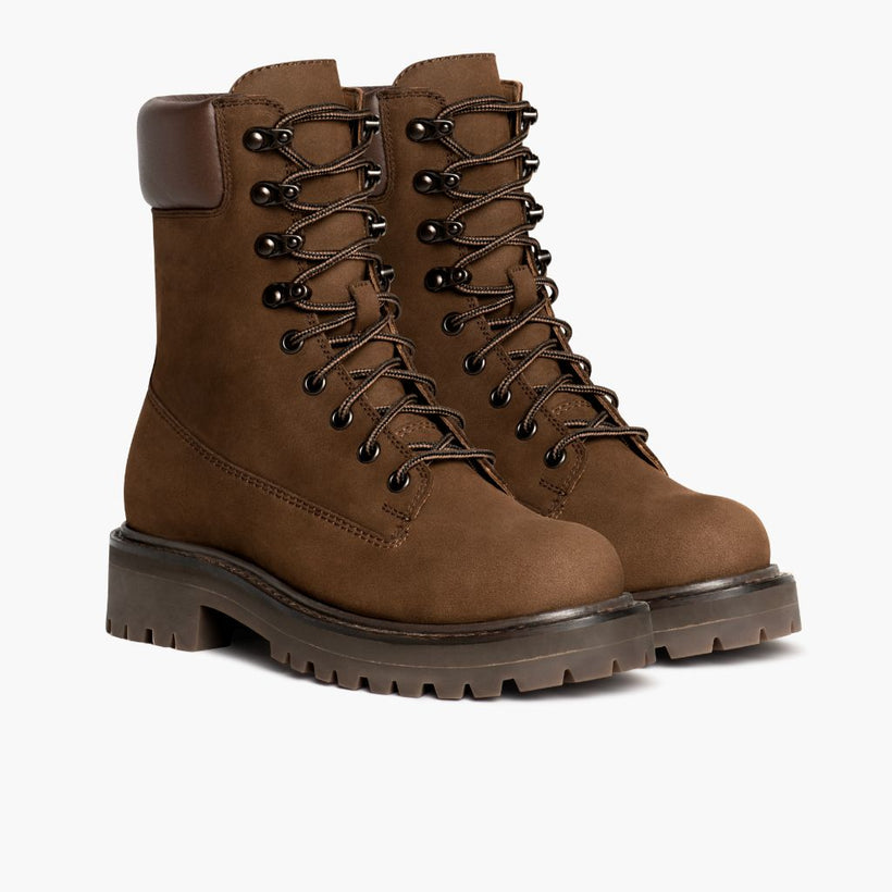 Explorer Tostado Matte Leather Boots para Mujer