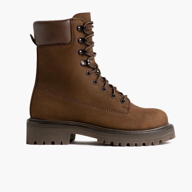 Explorer Tostado Matte Leather Boots para Mujer