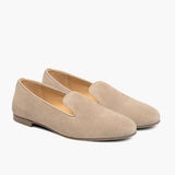 Eden Latte Leather Boots in Classic Full-Grain Leather - Lateral Side Profile View | Buy Online