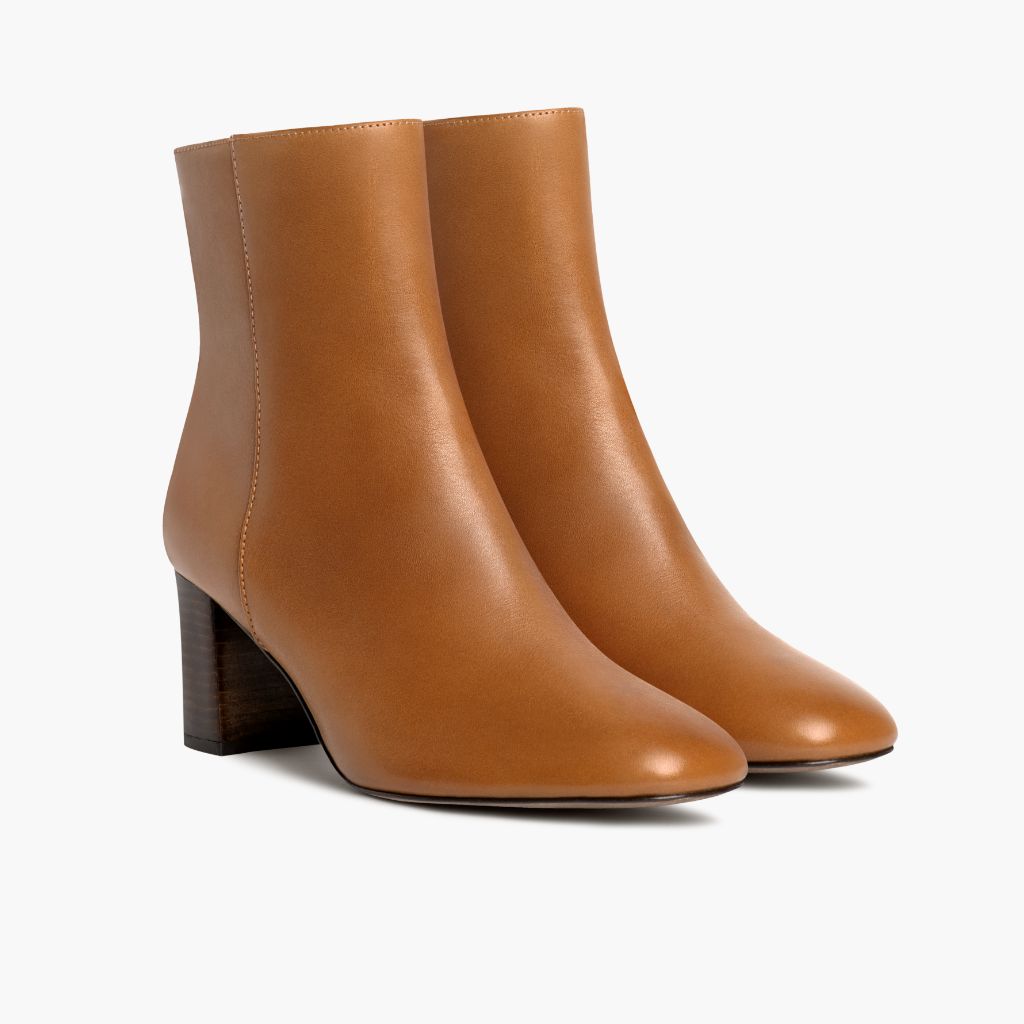 Tan Full-Grain leather Boots - Construcción cosida Goodyear y puntera delantera