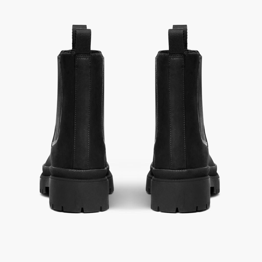 Legend Platform Negro Mate Botas de cuero para Mujer - Contrafuerte de talón reforzado y doble costura de precisión