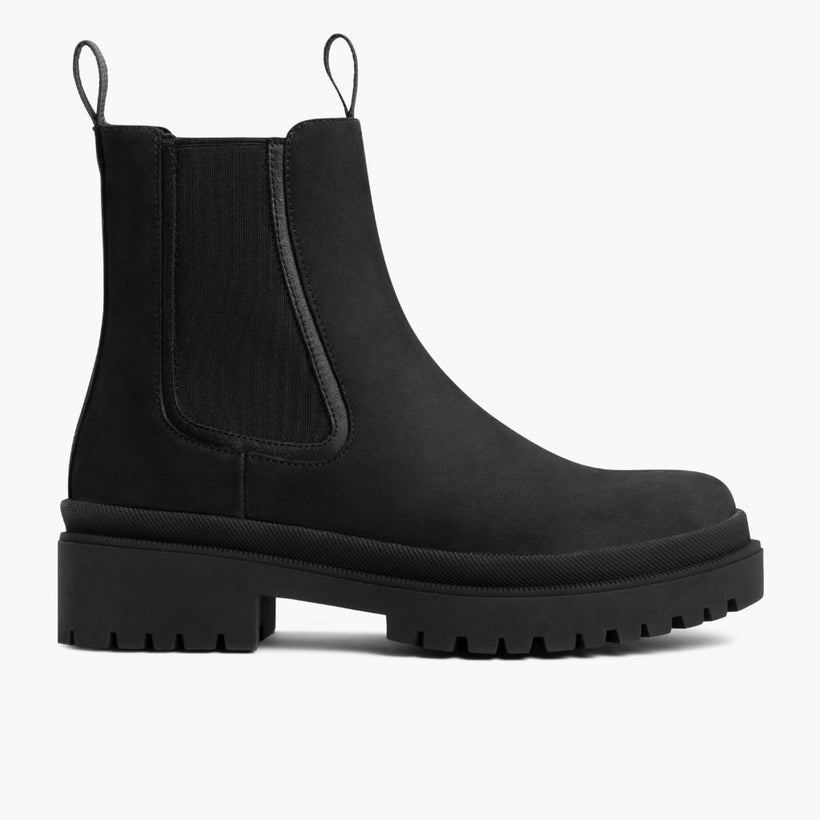 Legend Platform Negro Matte Leather Boots para Mujer