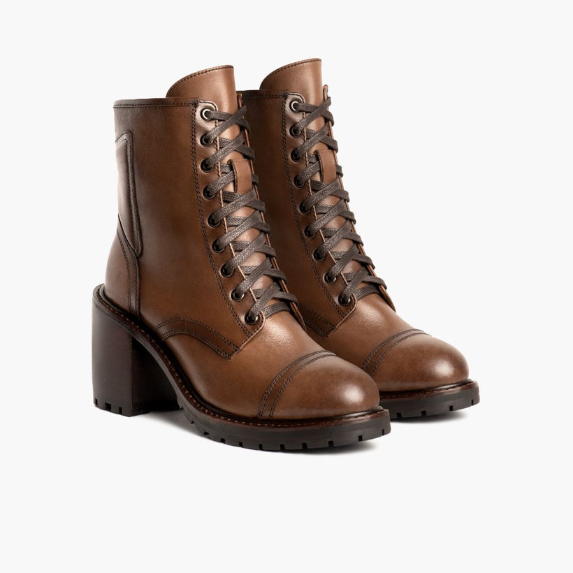 Rebel Amber Wheat Leather Boots para Mujer