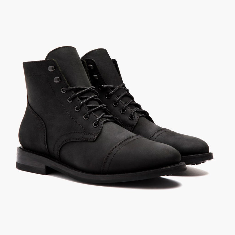 Captain Negro Mate Botas de cuero para Hombre