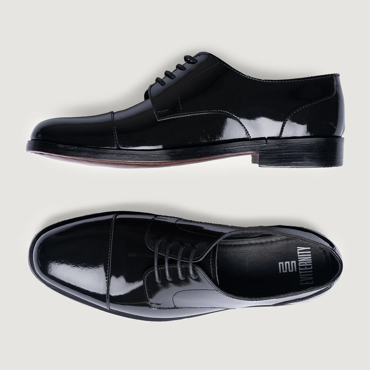 Attorney Derby Negro Zapatos de charol para Hombre For Men - Contrafuerte de talón reforzado y doble costura de precisión
