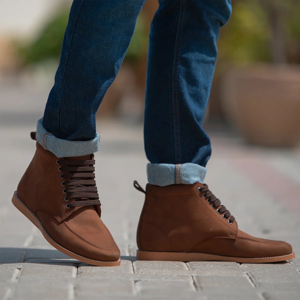 Orlaven Bearman Moc Toe Pull-up Marrón Botas de cuero para Hombre footwear image 9