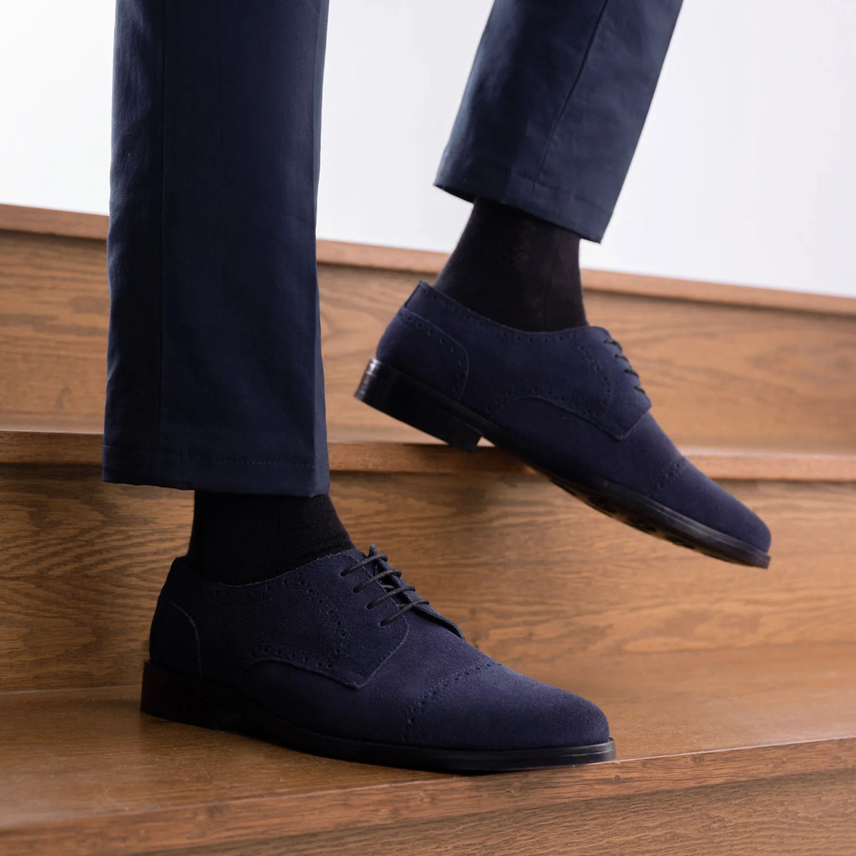 Orlaven Dirk Brogues Derby Azul Suede Zapatos de cuero - StudGuard para Hombre footwear image 9