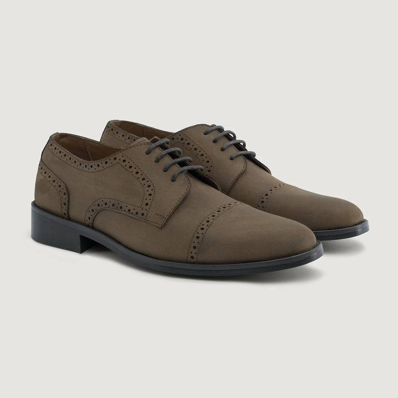 Dirk Brogues Derby Marrón Oil Pullup Leather Shoes - StudGuard para Hombre