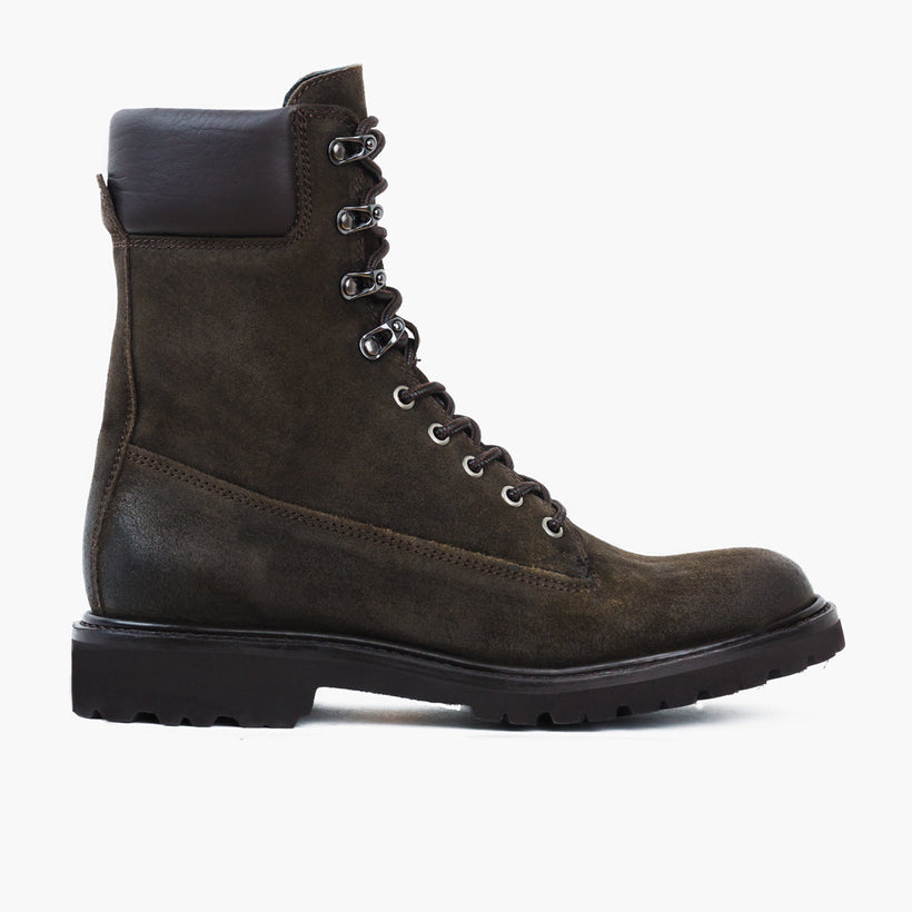 Explorer Dark Olive Suede Leather Boots para Hombre