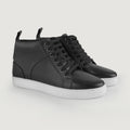 Marty High Top Negro Zapatillas de cuero para Hombre