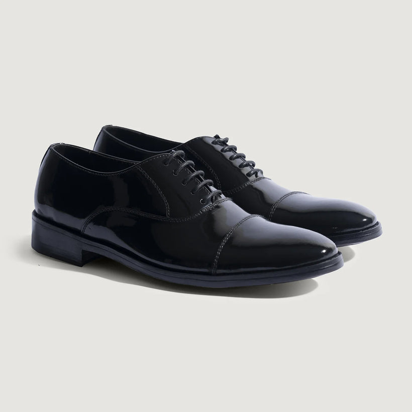 Professor Oxford Negro Patent Leather Shoes para Hombre