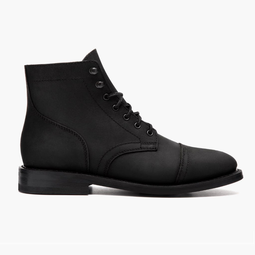 Captain Negro Mate Botas de cuero para Hombre