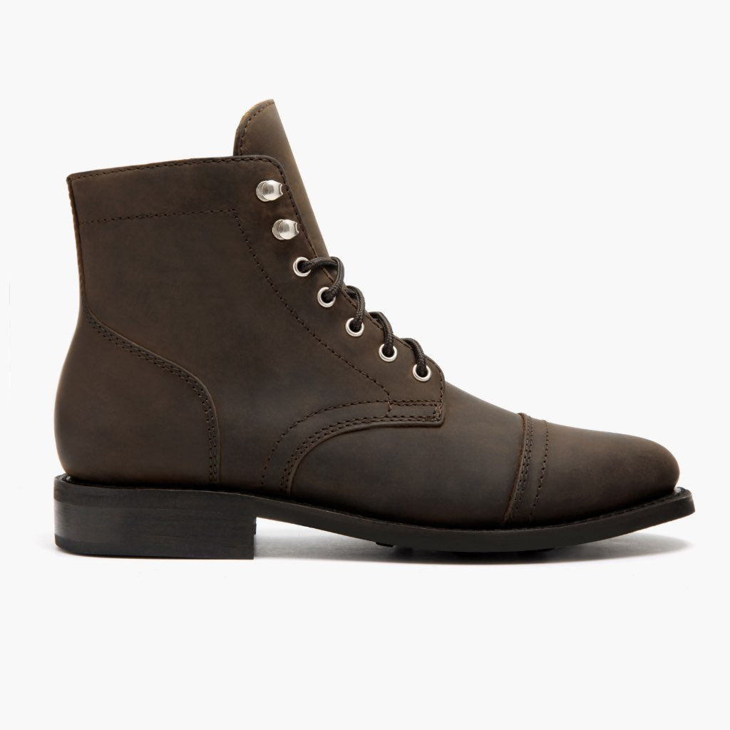 Captain Tabaco Botas de cuero para Mujer in Classic Full-Grain Leather - Vista de perfil | Comprar online